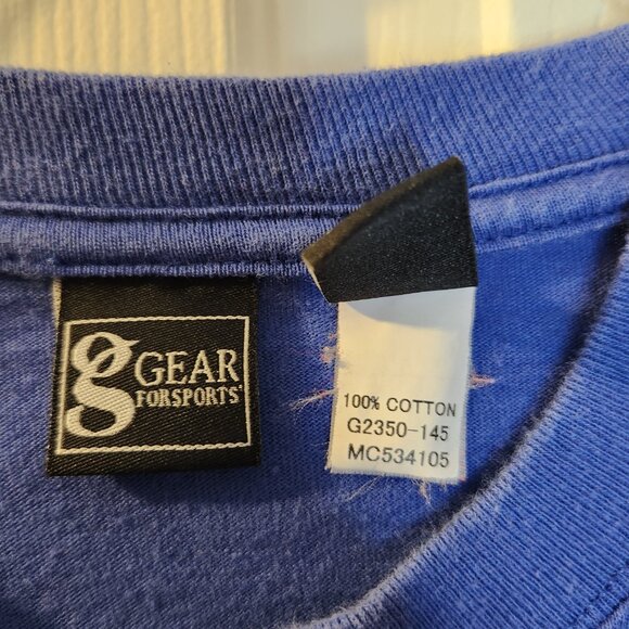 University of Kansas Jayhawks Rock Chalk Mens Blue 2XL Long Sleeve Tee - Picture 5 of 7